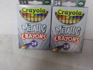 2 Crayola Metallic Crayons...