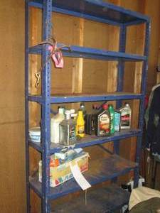Metal 8-tier garage shelf approx 7f...