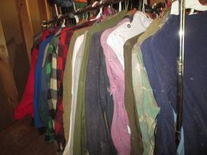Jackets, long sleeve tops, military...