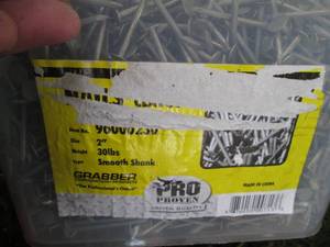 30lb 2in smooth shank roofing nails...