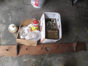 Vintage ceramic and glass candy dis...