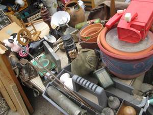 Vintage lanterns, lamps, Clark char...