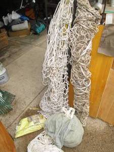 3-4 braided rope hammocks...