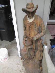 Extremely heavy Cast Iron Cowboy la...