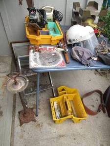 Card table, vintage metal pedestal ...