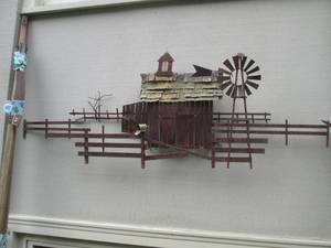 Cut metal Farm scene decor approx 4...