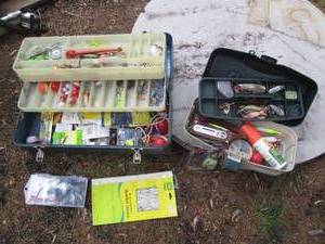 Pair of tackle boxes containing a v...