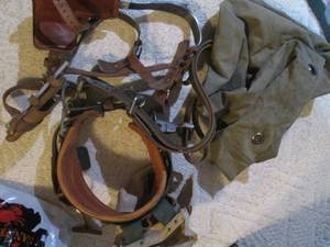 Variety of pole climbing gear...