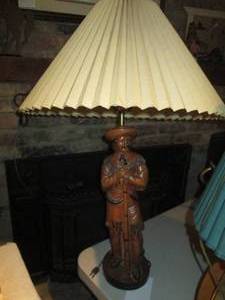 Wood Pioneer carved State style lam...
