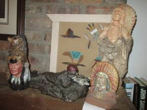 Native American themed statue figur...