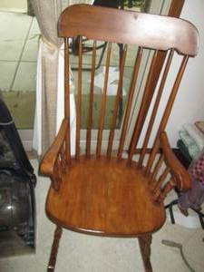 Wood spindle back rocking chair...