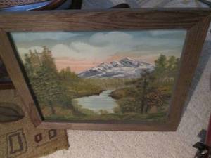 Framed painting on canvas...