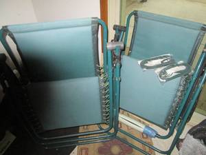 Pair of metal framed Zero gravity f...