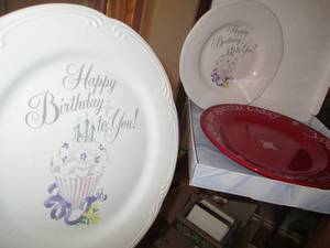 Birthday themed cake platters...