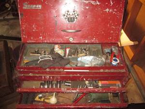 Vintage metal Snap-On tool box with...