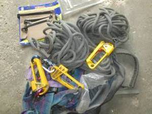 Variety of climbing gear and other ...
