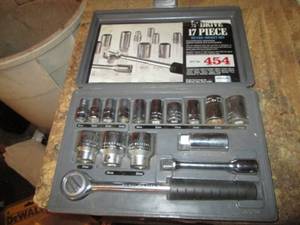 17pc 12in drive metric socket set ...