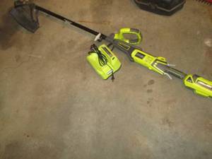 Ryobi 40v trimmeredger with charge...