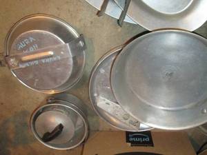 Vintage camping cookware...