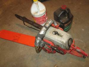Vintage Jonsrud chainsaw with blade...