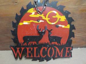 Welcome Metal Dcor  with Hanging...