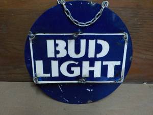 Bud Light Metal Dcor 12 x 12 wit...