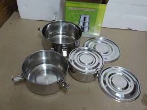 3 pc Stainless Steel Storage Set...