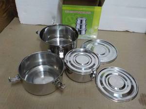 3 pc Stainless Steel Storage Set...