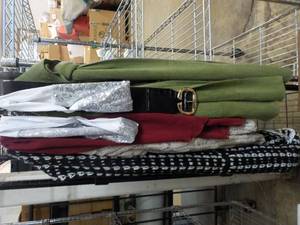 Scarves and Belts on Hanging Holder...
