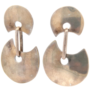 Glamorous Vintage Estate Geometric Dangle Earrings, Retro 1980s VIDEO