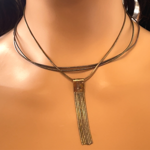 Vintage Estate Waterfall Pendant Necklace