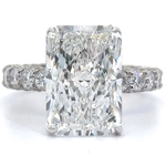 10.00 Carat Diamond Radiant & Pave "Diamonds Everywhere" Engagement Ring in 14k White Gold w/ IGI REPORT; $15,000 Retail *VIDEO*