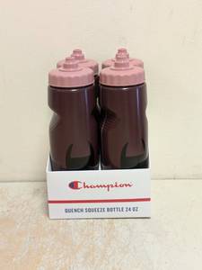 NEW CHAMPION QUENCH SQUEEZE BOTTLE 24OZ RUBY  COSMIC PINK 4 PACK