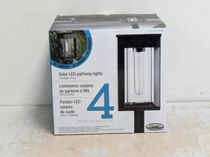 SOLAR LED PATHWAY LIGHTS 4PK
