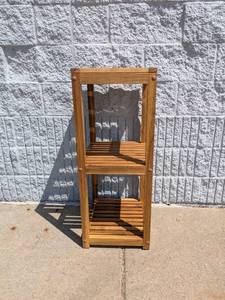 COSTCO TEAKHAUS WOOD SHELF 3-TIER