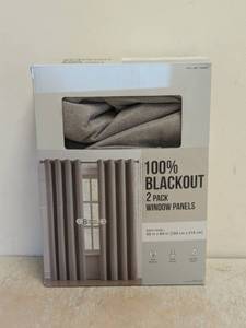 100% BLACKOUT WINDOW PANELS 2PK BROWN