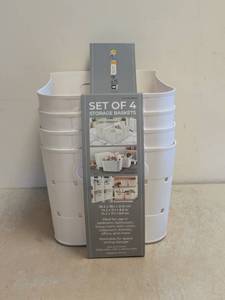 STORAGE BASKETS 4PK CREAM
