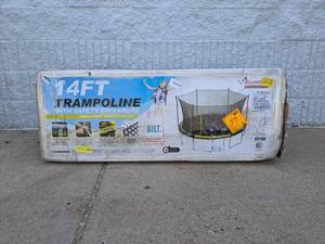 BOUNCE PRO SPORTSPOWER 14FT TRAMPOLINE WITH SAFETY ENCLOSURE
