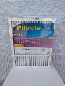 NEW 3M FILTRETE 1550 20x25x4 FILTERS 2PK