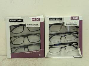 FOSTER GRANT 1.50 READING GLASSES 2PK