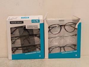 FOSTER GRANT 1.75 READING GLASSES 2PK
