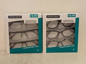 FOSTER GRANT 2.00 READING GLASSES 2PK