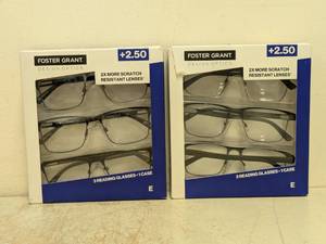 FOSTER GRANT 2.50 READING GLASSES 2PK