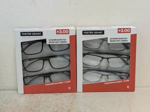 FOSTER GRANT 3.00 READING GLASSES 2PK