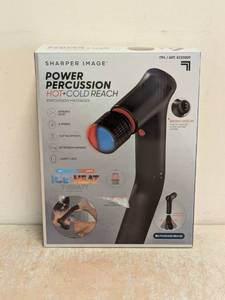 SHARPER IMAGE POWER PERCUSSION HOT  COLD REACH PERCUSSION MASSAGER