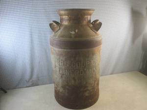 (FDS) Vintage Metal Milk Can Marked...
