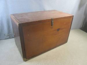 (A-1) Vintage Wood Box with Content...