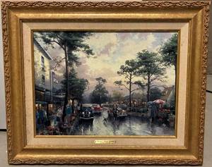 Thomas Kinkade Carmel Ocean Avenue Framed Print With Coa