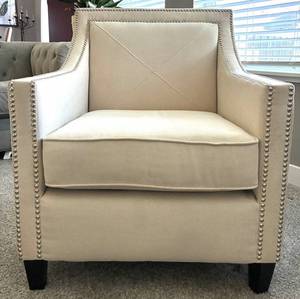 Jofran Luca Ivory Accent Chair With Nailhead Trim #2