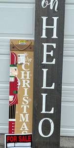 Christmas Porch Sign, Hello Sign & for Sale Sign Mixed Lot